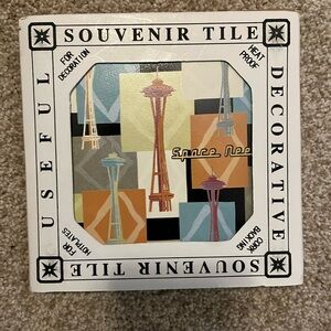 Ceramic Tile Space Needle Vintage Decorative NIP